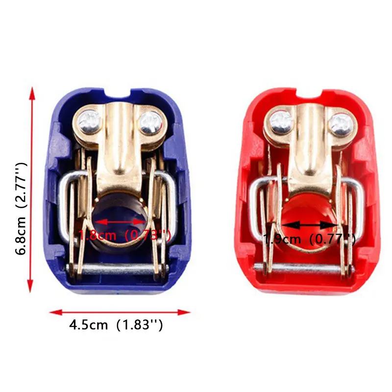 2 adet 12V araba hızlı yayın pil kes terminalleri kelepçeleri konnektörler bölüm