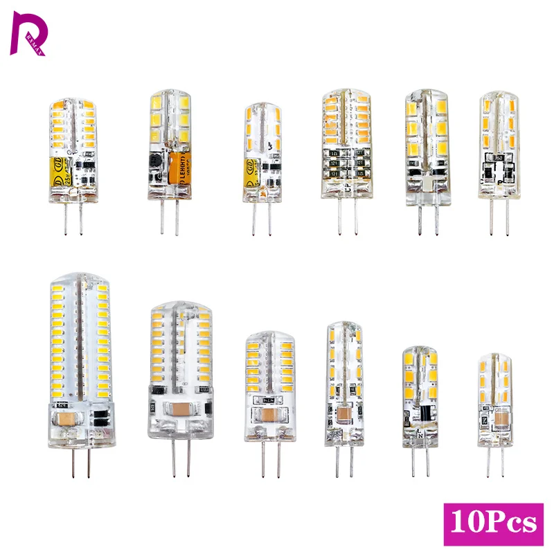 10Pcs/lot LED G4 Lamp Bulb AC DC12V 220V 2W 3W 4W 5W 7W 9W LED Corn Bulb 360 Beam Angle Replace Halogen Chandelier Lights