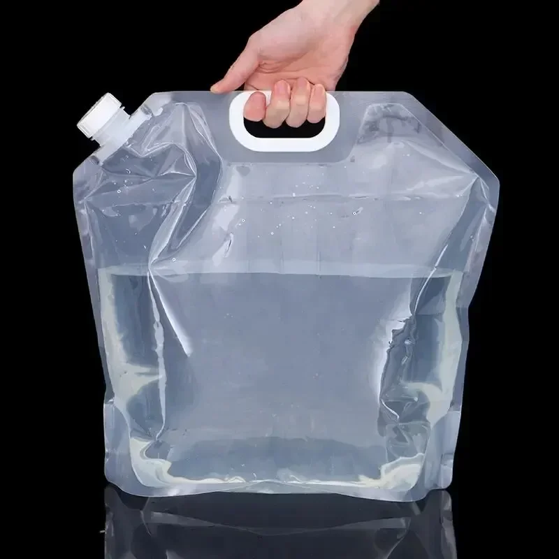 Collapsible Water Container 5/10L Portable Water Bag Folding Bucket with Handle for Outdoor Travel Camping
