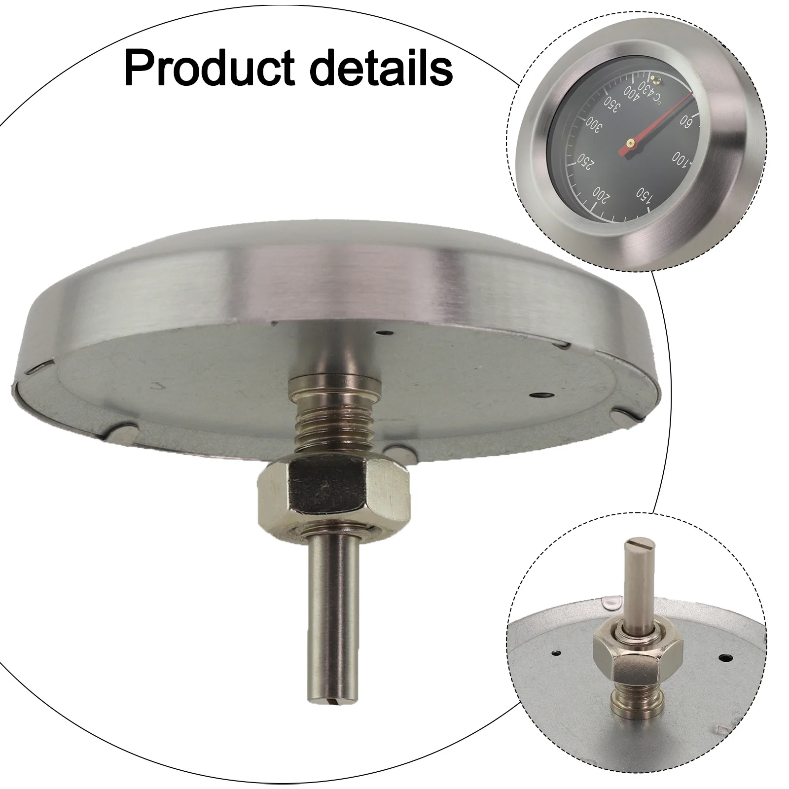 Get the Perfect Temperature for Your Grill Barbecue and Smokehouse with this Stainless Steel Thermometer (60℃ 430℃)