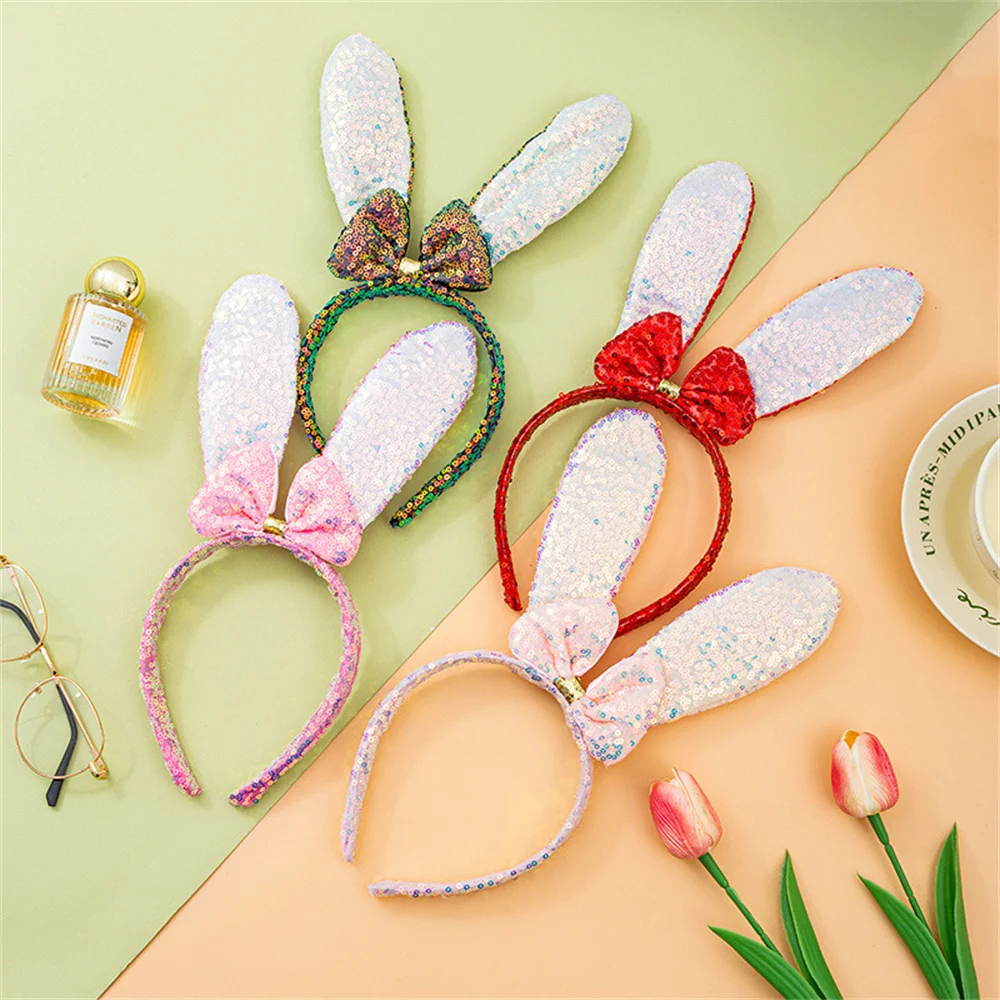 Fascie Per Capelli Con Orecchie 6 Pezzi Fascie Orecchie Coniglio Pasquale: Peluche Per Bambini E Adulti, Costume Festa, Accessorio Carino Fascia Capelli Peluche Coniglio
