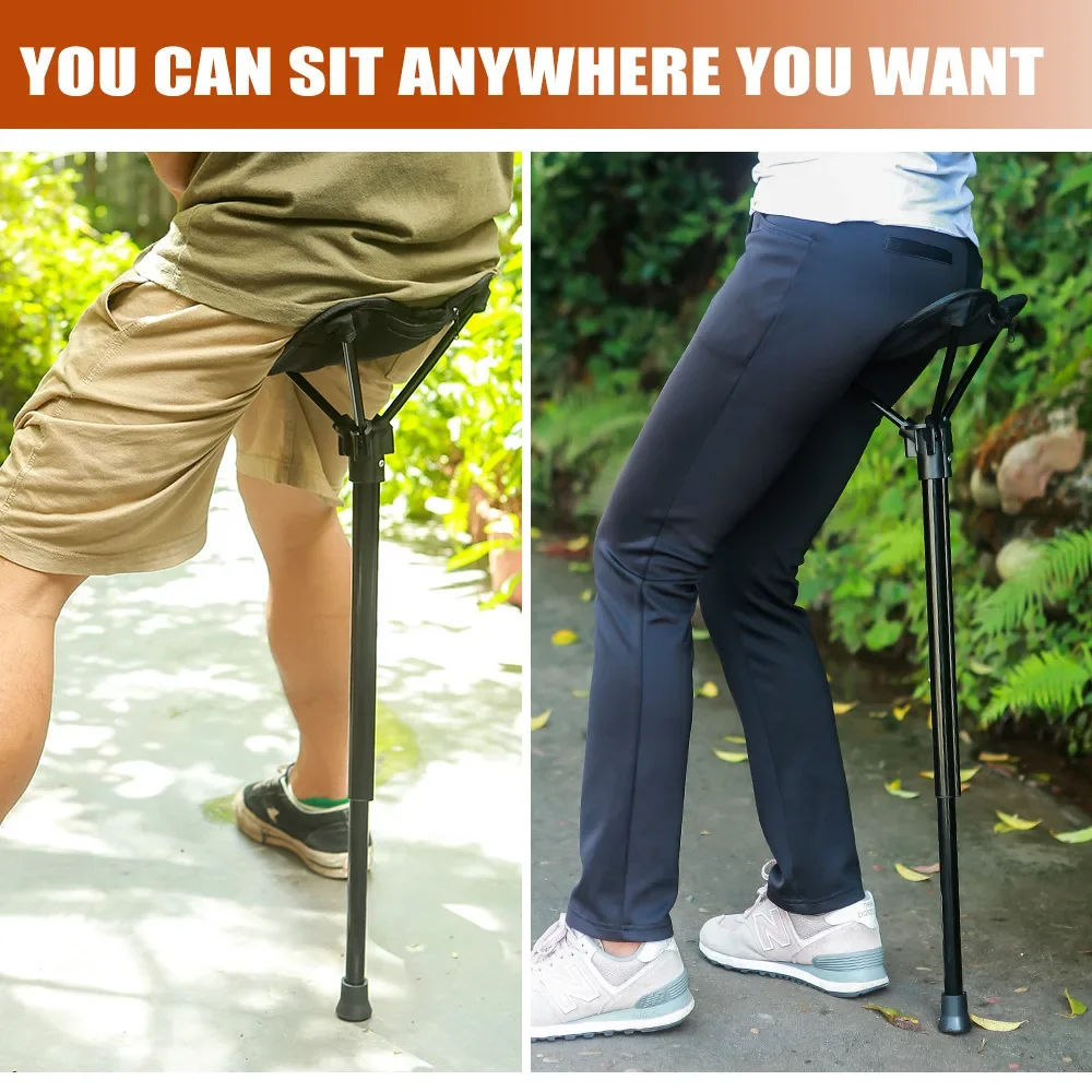 Tabouret de pêche télescopique réglable pliant - Chaise haute portable pour camping et activités extérieures