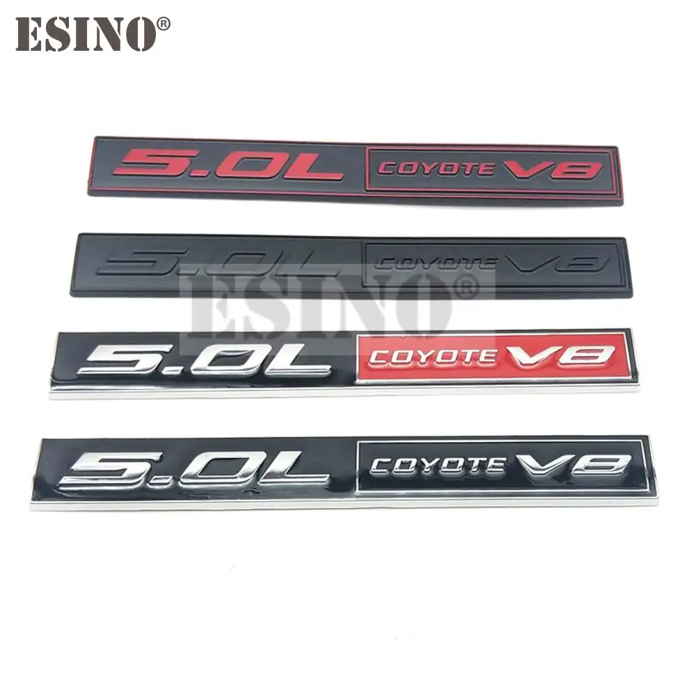 Car Styling Coyote 5.0L Coyote V8 3D Metallo In Lega Di Zinco Auto Badge Corpo Tronco Posteriore Emblema Adesivo Per Ford Mustang Shelby V8