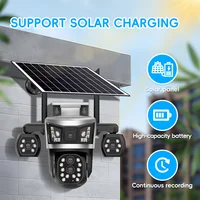 Caméra de sécurité solaire 16MP, charge solaire, contrôle PTZ, détection humaine PIR, moniteur audio-vidéo bidirectionnel, vision nocturne couleur, étanche IP66, surveillance CCTV, prise en charge du zoom optique 10x, pour la maison, la cour, la ferme 2