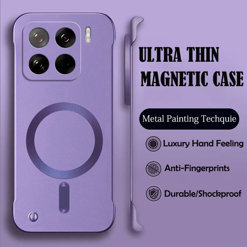 Sleek Slim Magnetic Shockproof Hard Case with Frameless Design