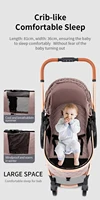 Poussette de bébé luxueuse 3 en 1, landau de voyage Portable, pliable, paysage haut, cadre en aluminium, voiture pour nouveau-né 7