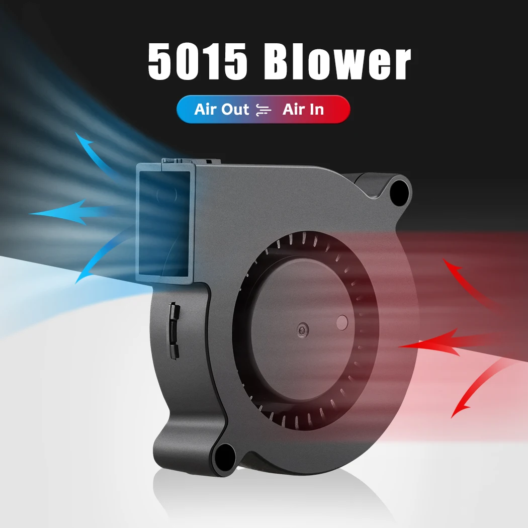 Gdstime 50mm 5015 송풍기 팬 DC 5V 12V 24V 3D 프린터 부품 원심 냉각 팬 50x50x15mm 터보 쿨러 2Pin USB