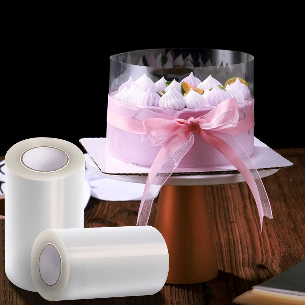 케이크 장식을위한 주방 Bakeware 아세테이트 필름 투명 케이크 서라운드 필름 무스 케이크 시트 주변 가장자리 DIY 케이크 칼라