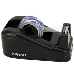 Large Table Base Tape Dispenser for Office and Packaging Supplies (Black Tape Dispenser)