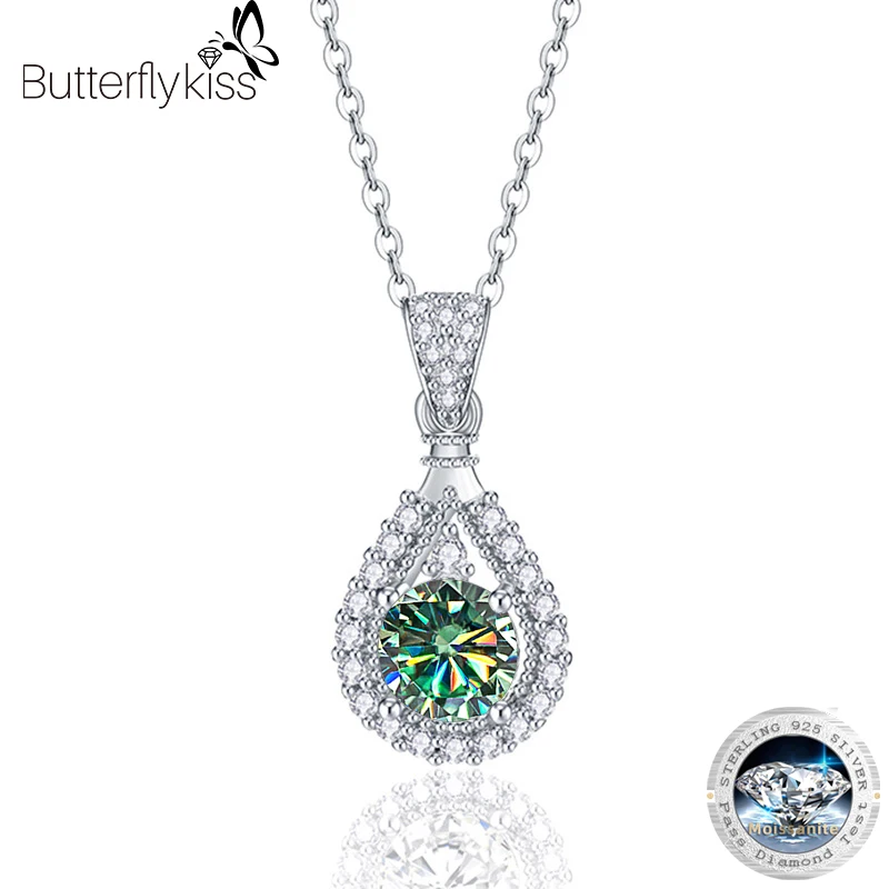 

Ожерелье из серебра 0,5 пробы с муассанитом 1,0 карат