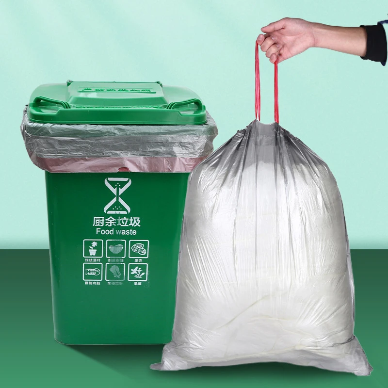 Garbage Bags Nymph Large Drawstring Closing Household Portable Disposable Kitchen Thickening Trash