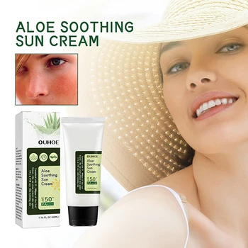 Aloe Soothing Sun Cream Spf50+ Facial Sun Block 2