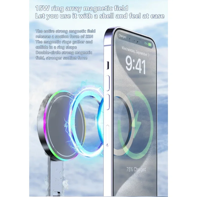 รูปสินค้า ชาร์จไร้สาย 360 องศา ปรับได้ สำหรับรถยนต์