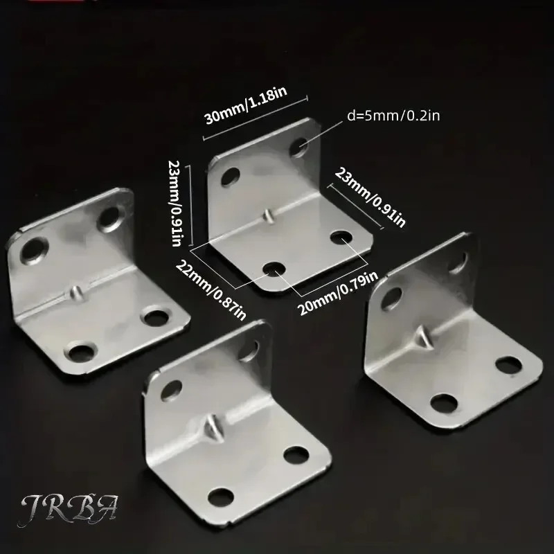 Angle Bracket 20pcs Angle Iron Board Table Chair Cabinet Wardrobe Fixed Connector 90-degree Angle Iron Plate