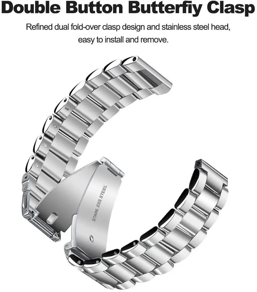 Stainless Steel Watchband with Protective PC Case and Strap
