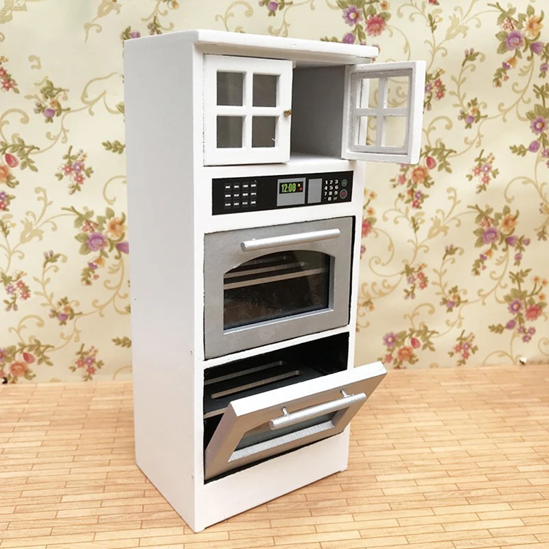 Miniature Microwave Dollhouse Accessories Oven Mini Kitchen Furniture  Appliance 1:12 Doll House Decoration Model Decor High Simulation Accessory