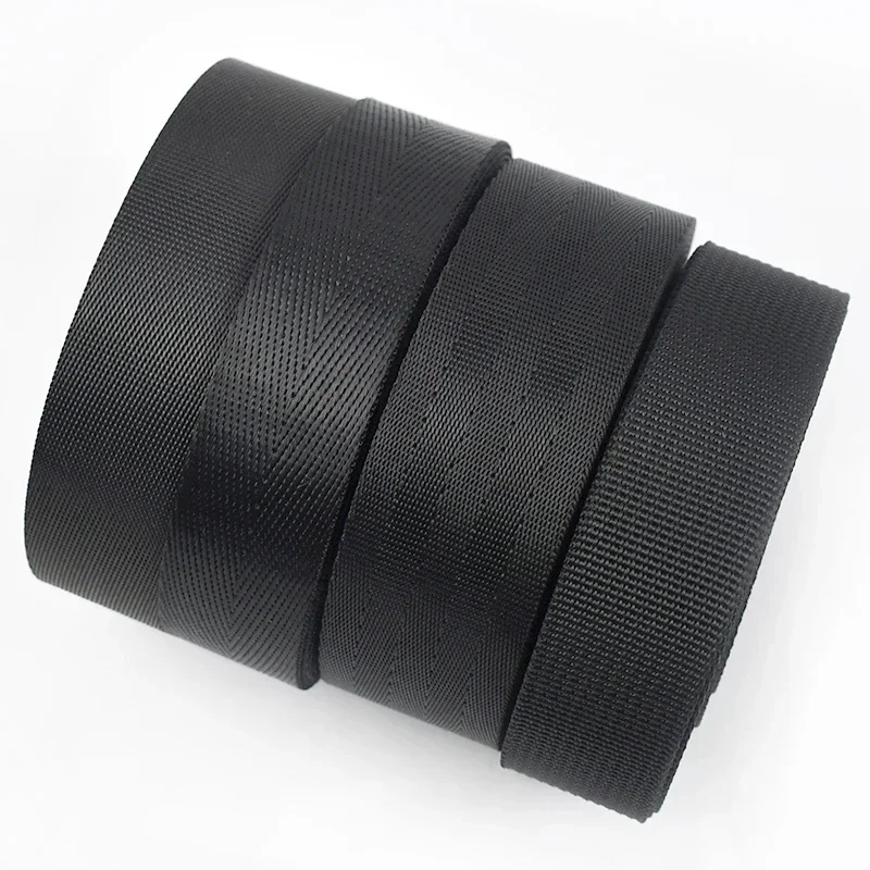 10 미터 20/25/32/38/50mm 블랙 웨빙 스트랩 바느질 Bais 액세서리 가방 리본 테이프 장식 벨트 슬링 의류 용품