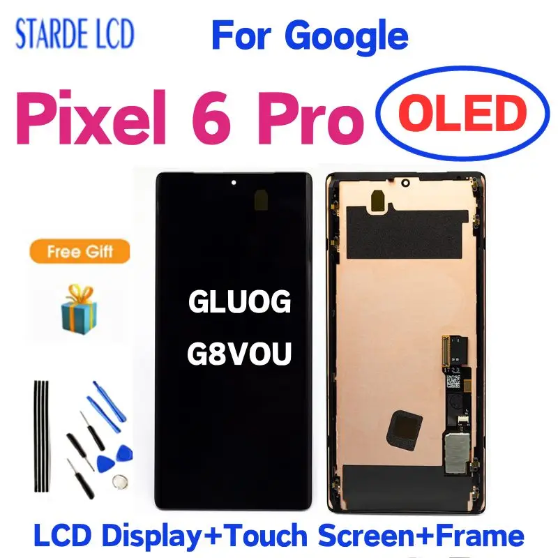 OLED Para Google Pixel 6 Pro LCD Com Suporte GB7N6 G9S9B16 Display Tela De Toque 6A Digitador Substitui%c3%a7%c3%a3o I.1436993332