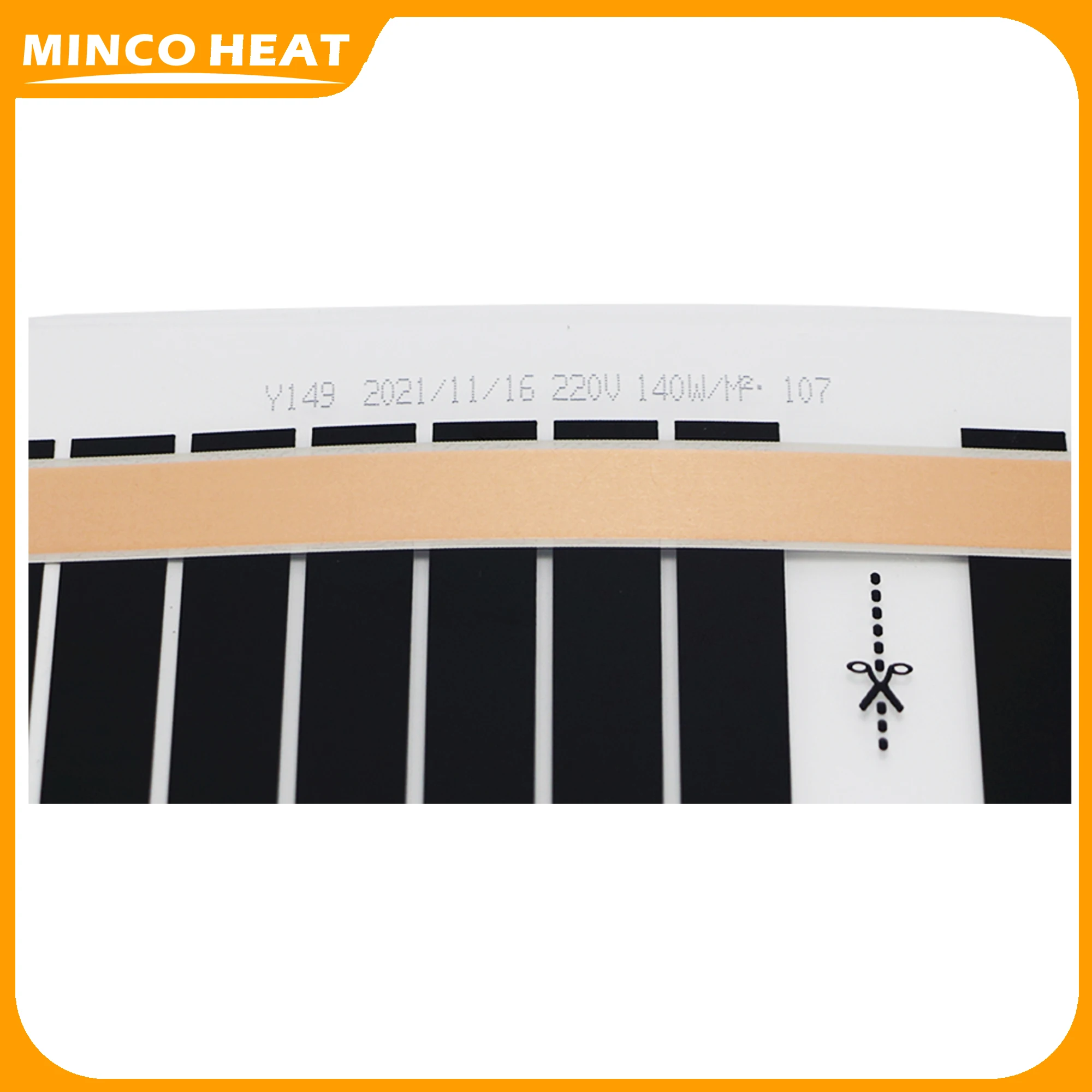 Minco Heat 220V 140w/m2 Infrared Heating Film Home Electric Warm Floor Mat 50cm Width 0.125~3.75㎡ Made In Korea electric underfloor heating infrared heating film