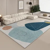Artistic Creative Living Room Large Area Carpet Minimalist Bedroom Bedside Area Carpets Color Block Pattern Home Decoration Rugs 1
