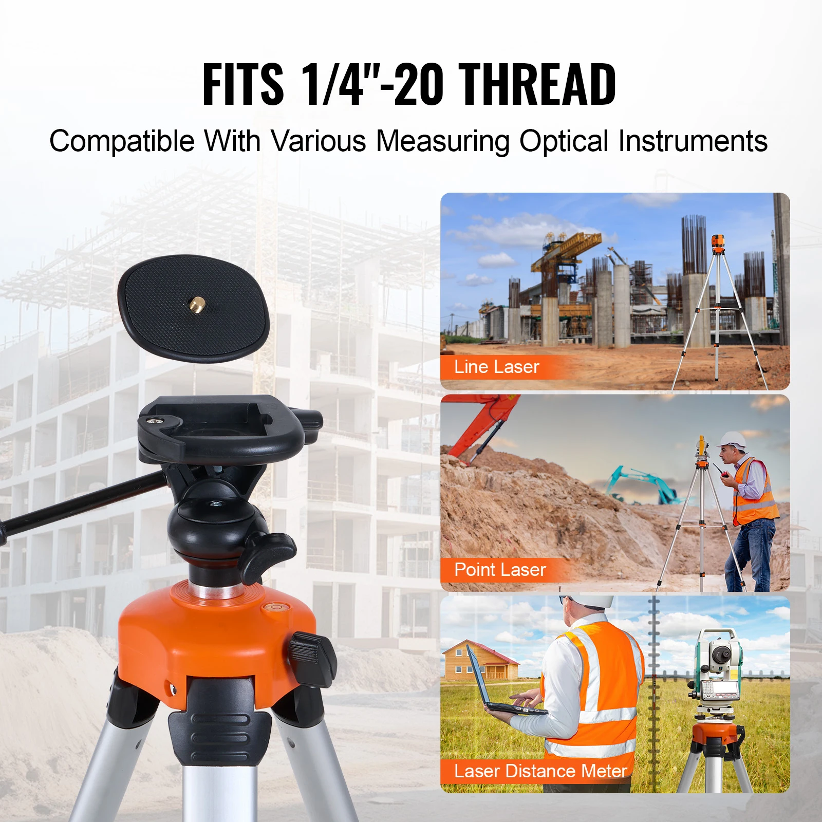Aluminum Laser Level Tripod for Measurement and Construction