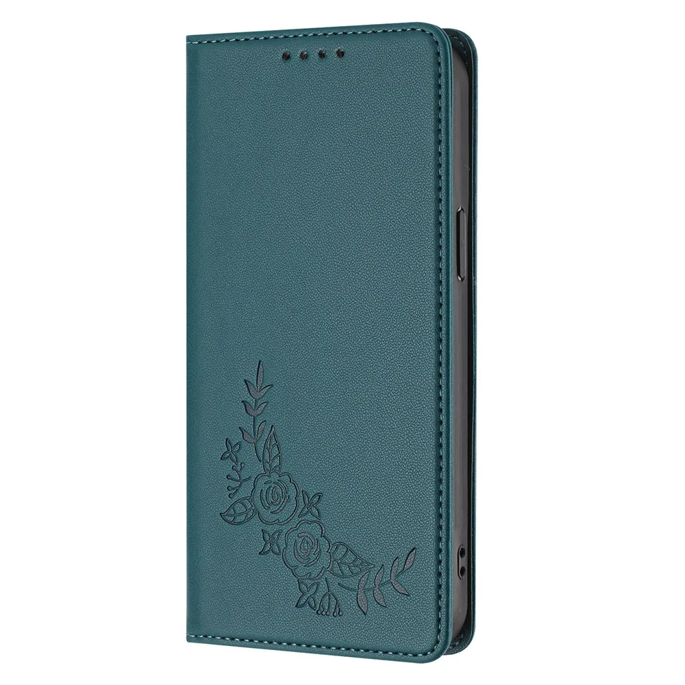 Magnetic Wallet Flip Leather Case with Butterfly Flower Design