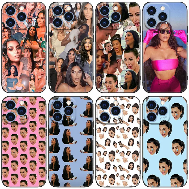 Funny Fashion Kim Kardashian Custodia Per Telefono Nera Per Funda Xiaomi 13T Pro 12T 11T 10T 14 Pro 11I 9Se A3 13 12 11 Lite Ne 5G Cover