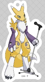 キーホルダーアニメdigimonテイマーズフィギュア人形ギルモンレナモン