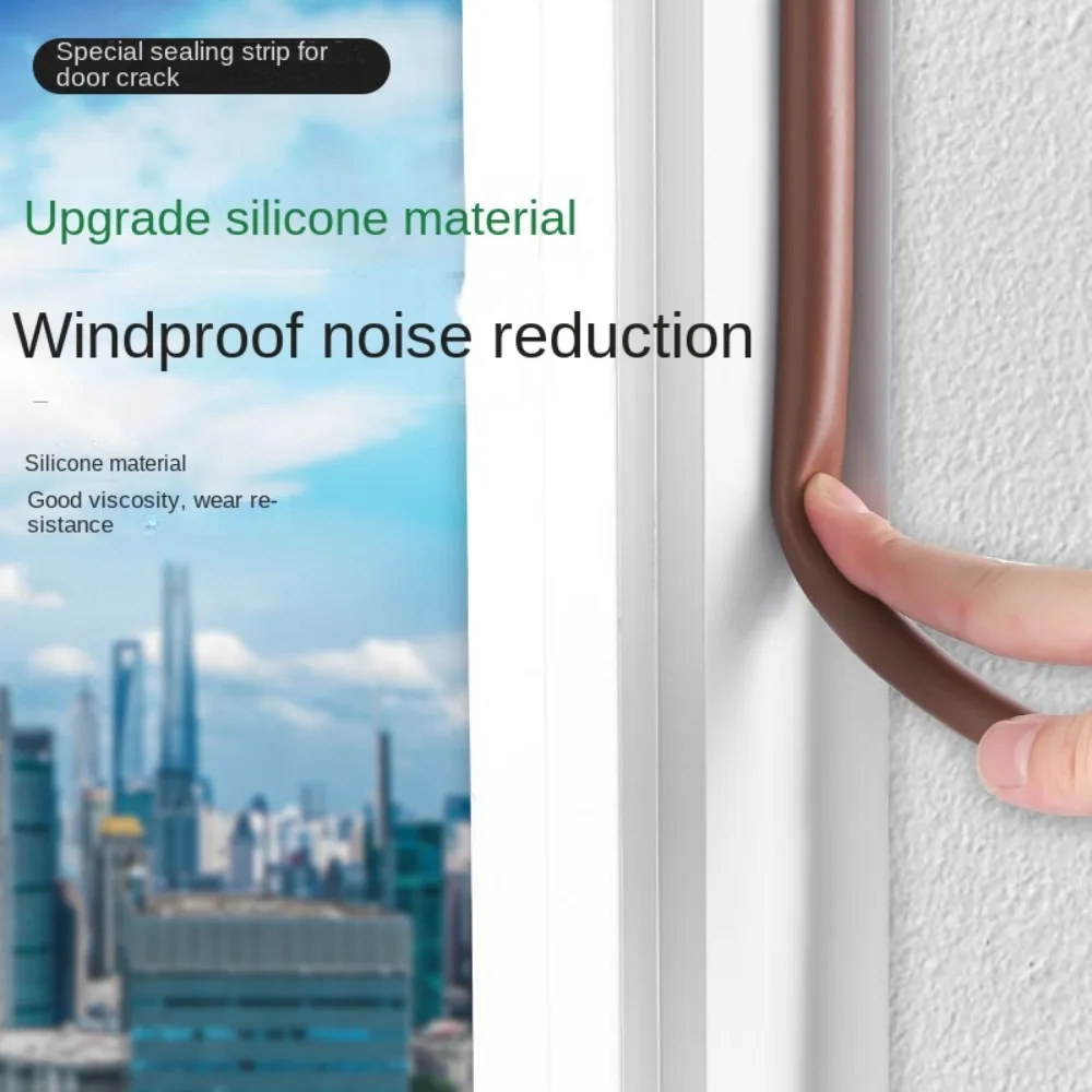 Description Picture 6 of item6M Silicone Rubber Door Seal Strip 6Meters Flexible Weatherstrip Windproof D/E/I Type Seal Stopper Window