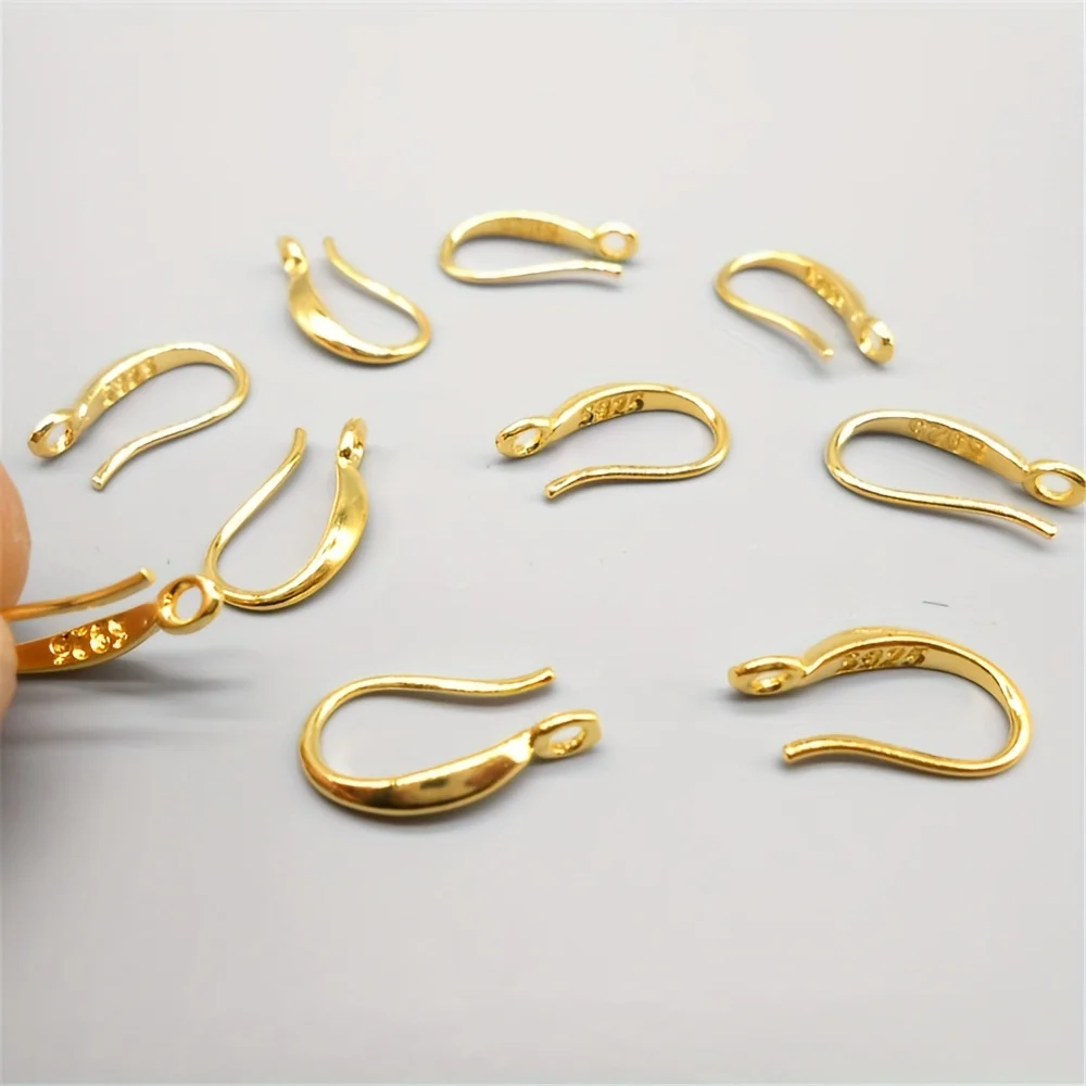 Elegant Silver-Plated Engraved Ear Hooks