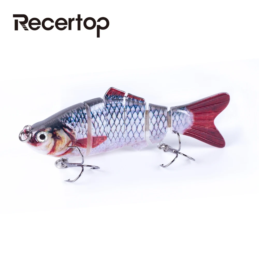 

Многосекционная приманка Recertop, 100 мм/17,5 г, медленно Тонущая топовая рыболовная приманка, 6 секций, жесткая воблер, свимбейт, снасть на окуня и щуку
