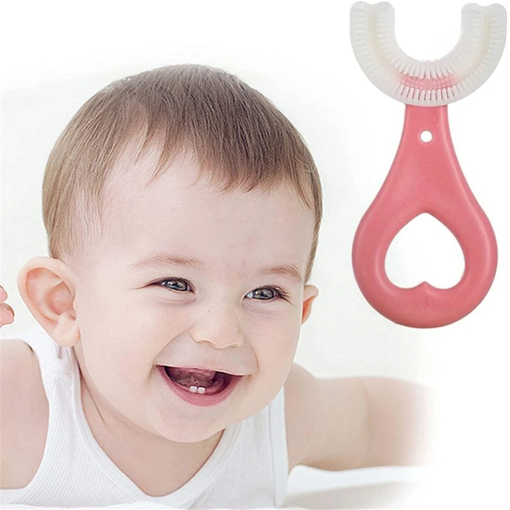 Toothbrush Children 360 Degree U-shaped Child Toothbrush Teethers Brush Silicone Kids Teeth Oral Care Cleaning 16 Toothbrush Children 360 Degree U-shaped Child Toothbrush Teethers Brush Silicone Kids Teeth Oral Care Cleaning