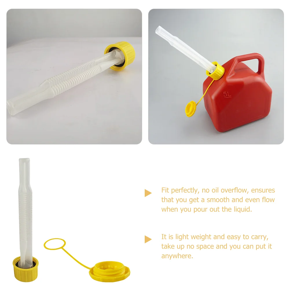 교체 가스 캔 스파우트, 깍지 연료 오일, 가솔린, 폴리에틸렌, 범용, 간편한 주입, 1 팩