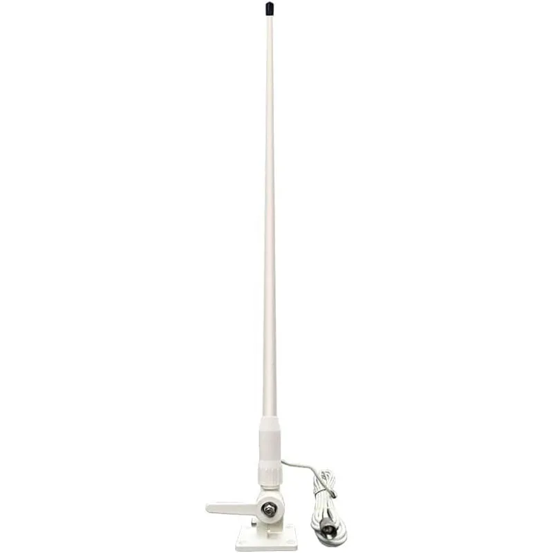 전문가용 156/163MHz VHF 해상용 휩 안테나, 고성능 유리섬유 VHF 안테나 (보트용), 내식성 및 UV 안정성