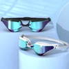 Professional Swim Glasses Anti-Fog Swim Sports Eyewear Adjustable Wide View Swim Goggles UV Protection for Women Men 2