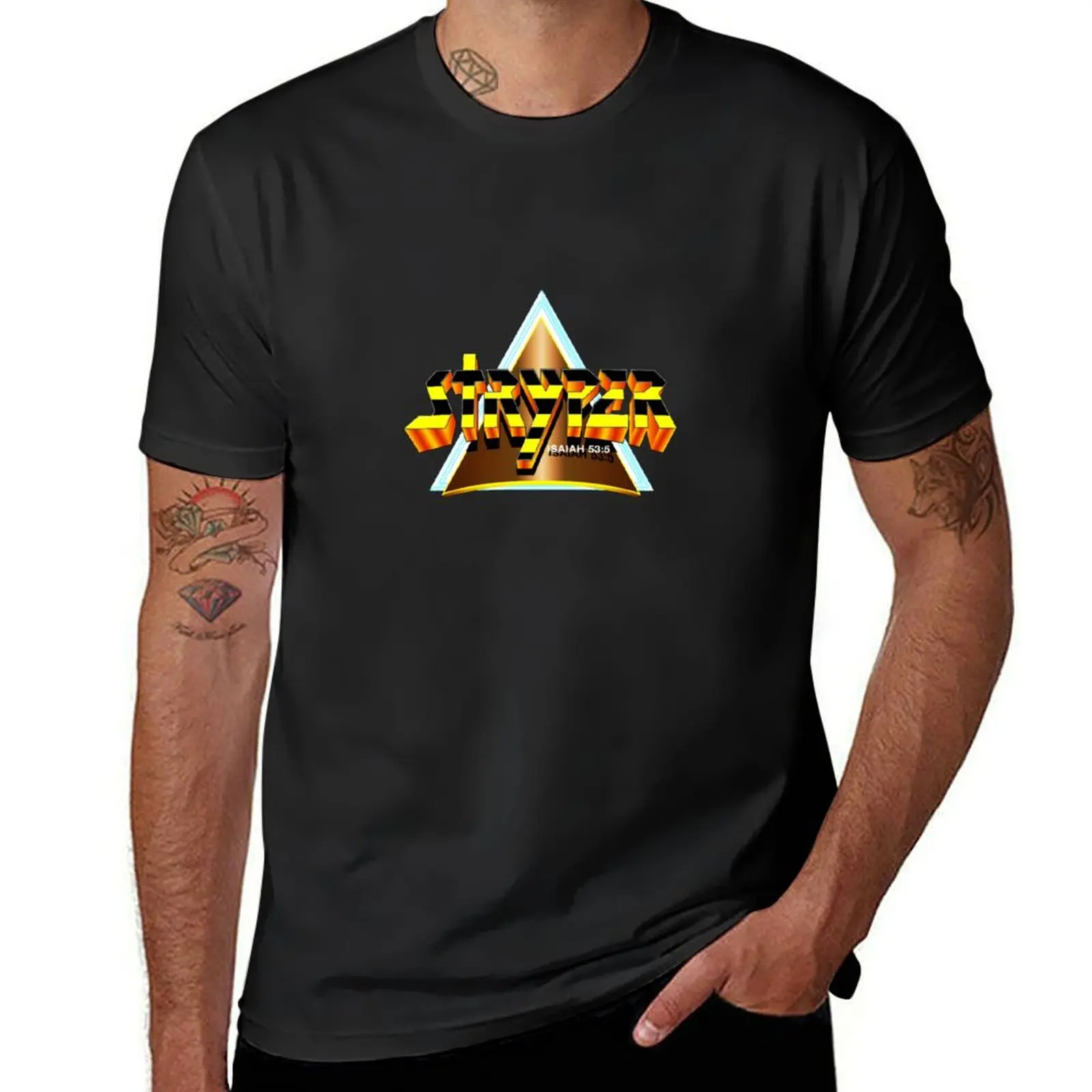 

stryper triangle logo christian rock band 90art T-Shirt heavyweights sports fans customizeds korean fashion men clothings
