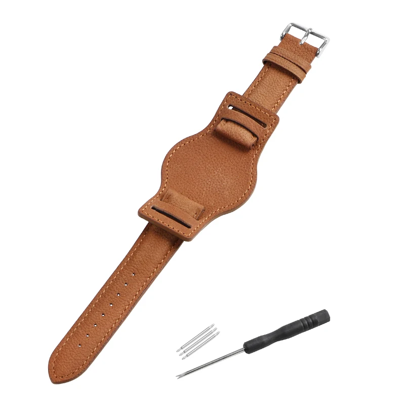 Vintage Leather Watch Strap - Universal Bracelet Replacement for Women & Men Accessories