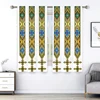 2024 Luxury Eritrean/ Ethiopian Modern  Window Curtains Saba and Telet Design Punch/Hook Curtains for Living Room Drapes 2 Piece 4