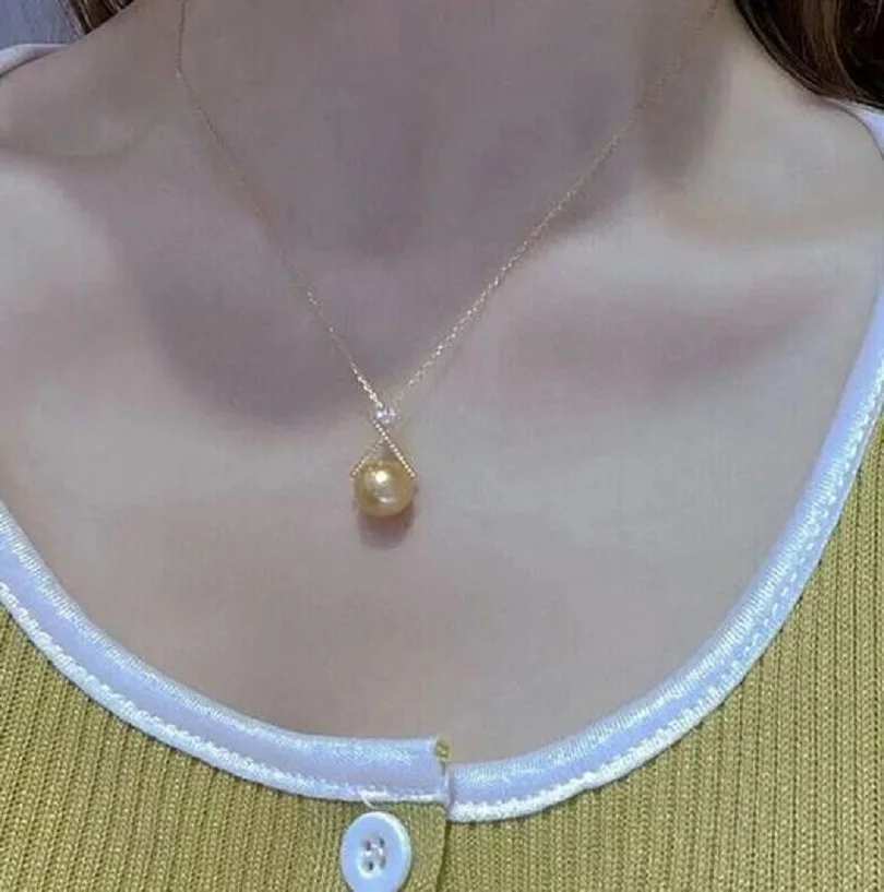 

Великолепные серьги AAAAA10-11 мм с круглым жемчугом и подвеской в южноморском стиле 925s