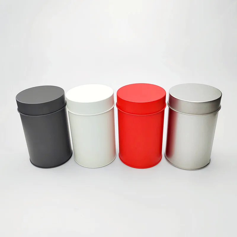 16 Oz Round Double Seal Tea Tin Canister With Lid Container For Loose Tea Kitchen Storage Coffee Sugar