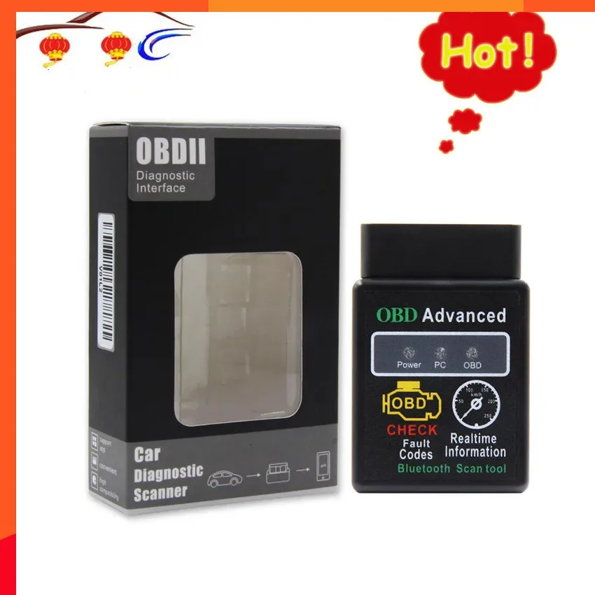 Super V1.5 Elm327 Hh Obd Avance Pour Android Bluetooth Obd2 Obdii Hh Obd2 Elm327 Bluetooth Auto Lecteur De Code Scanner Outil