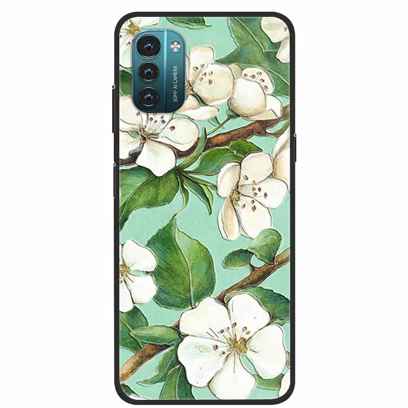 3D Flower Embossed Soft Silicone Protective Phone Case - Stylish Bumper Cover