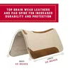 Western saddle pad for horse protection contoured wool blend felt tan shock absorbing and durable