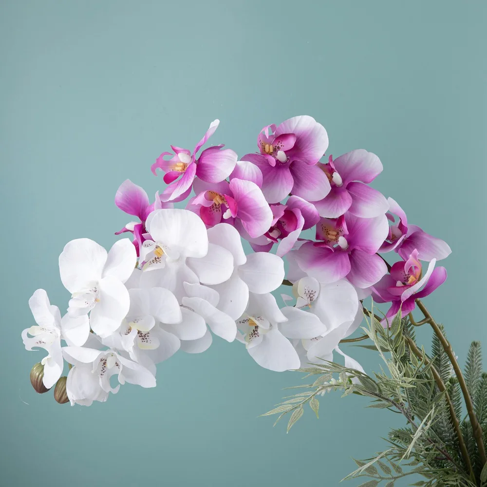 

New Fashion Orchids Artificial flowers High quality Wedding flowers Phalaenopsis Silk flwoers for Wedding Decoration