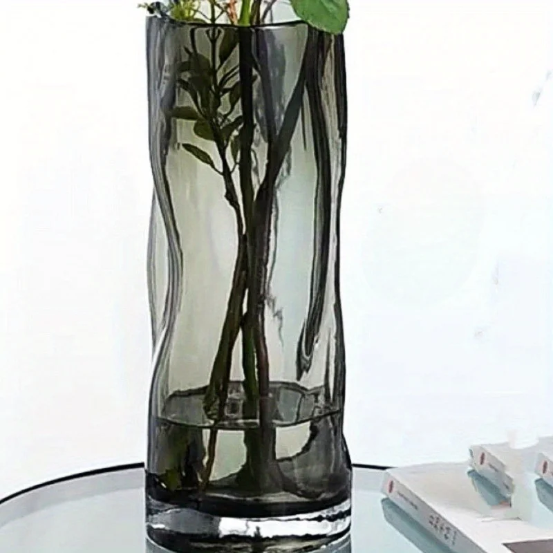 Large Glass Flower Vase – Clear Decorative Vase for Roses, Lilies 4