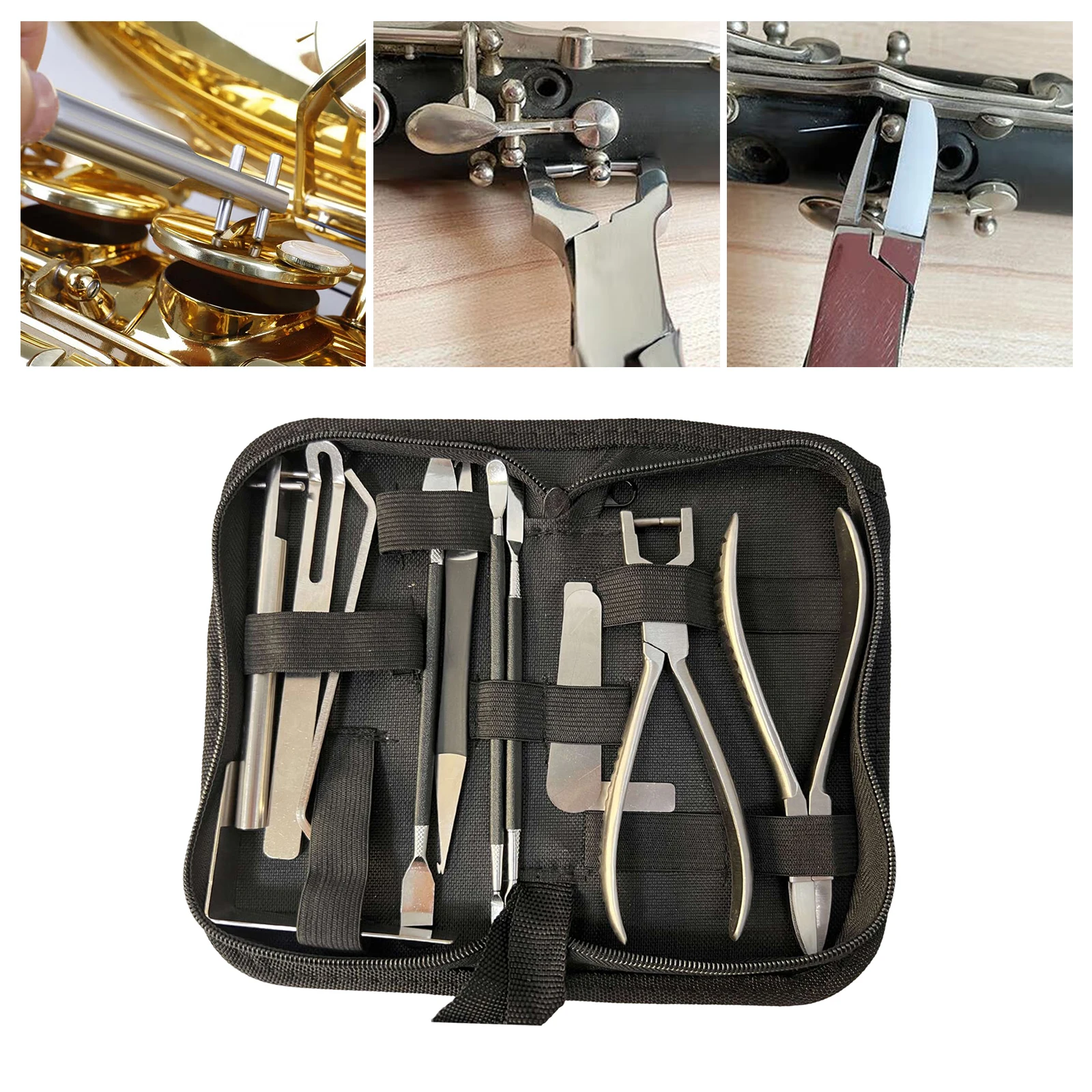 12Pcs Saxophone Repair Maintenance Tool for Sax Luthier Oboe saxophone accessories saxophone cleaning tools