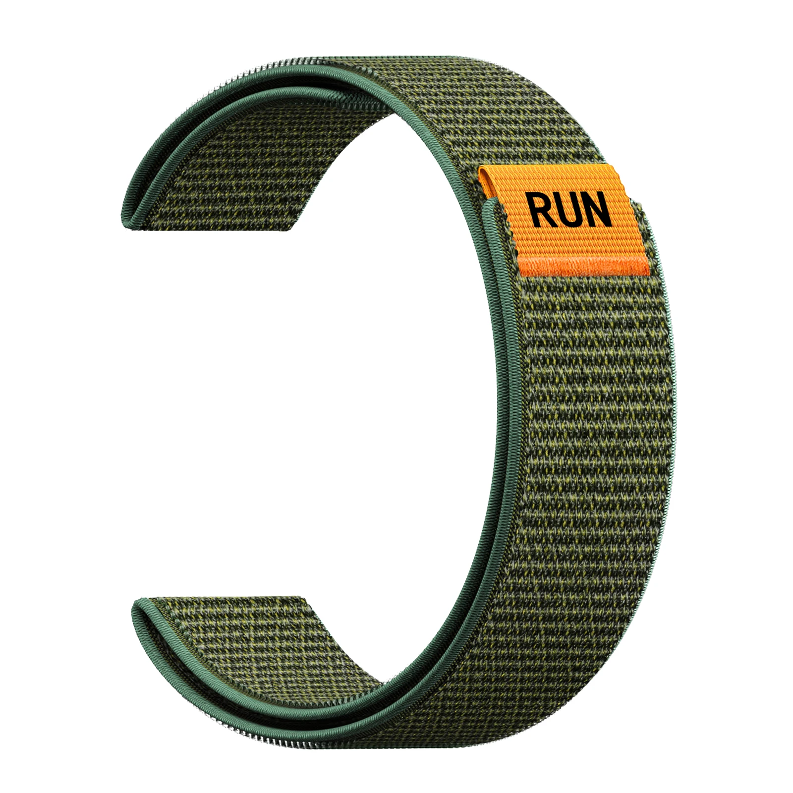 Breathable Nylon Loop Watch Strap - Metal-Free Hook & Loop Sport Band, Lightweight and Comfortable
