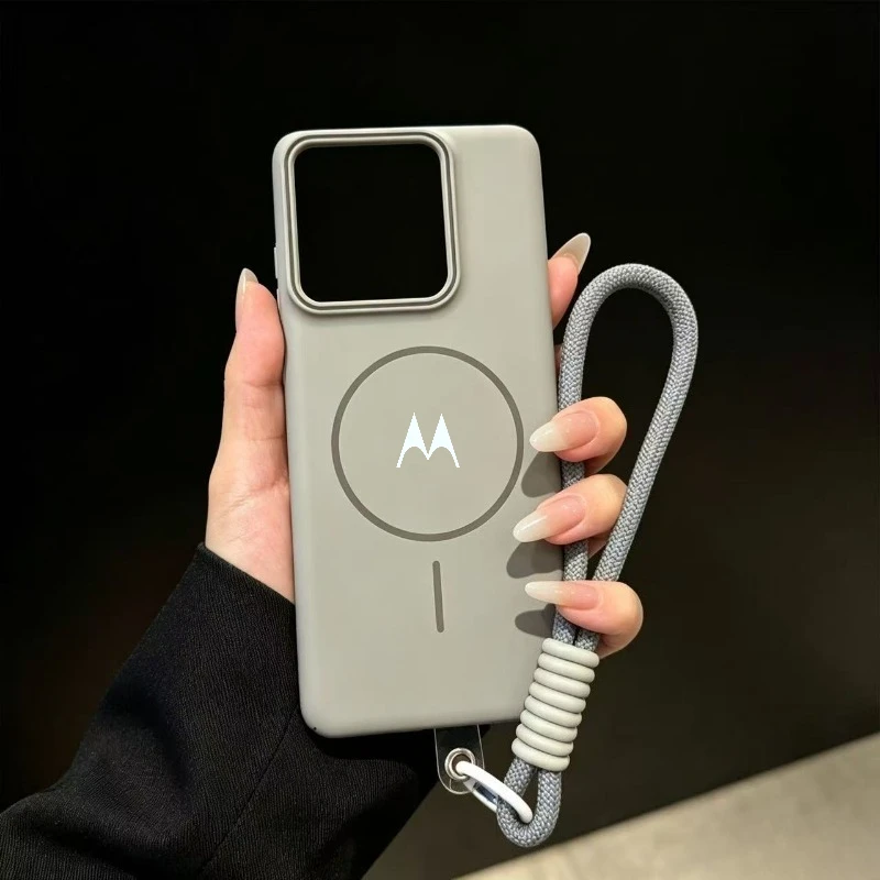 Magnetic Charging Phone Case with Wrist Strap - Stylish and Durable Protection