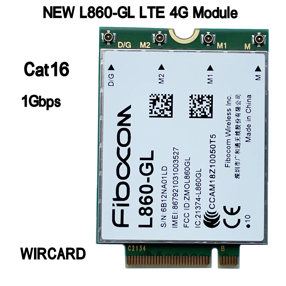 Módulo L860-gl 4g para Laptop Tdd-lte Cat16 Cartão 4g 1gbps Novo