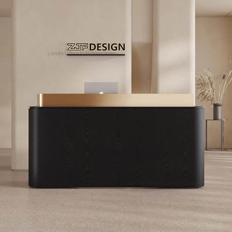 Italian Design Luxury Reception Desks Business Counters Checkout Shops Reception Desks Wooden Office Furniture Kassa LLRD